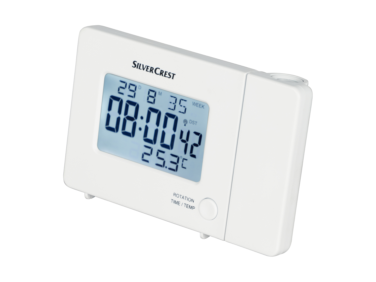 Réveil radioguidé avec projecteur , le prix 9.99 € 
- Projecteur inclinable ...