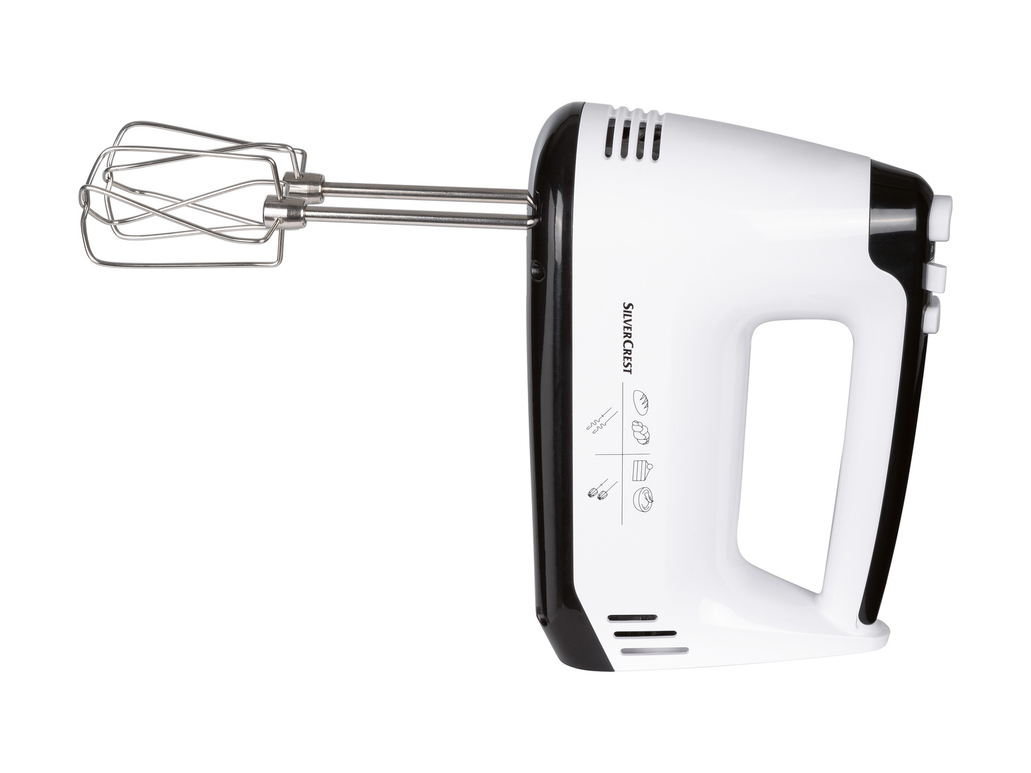 Batteur , le prix 12.99 €
- 300 W
- 5 vitesses et touche turbo
- 2 fouets ...