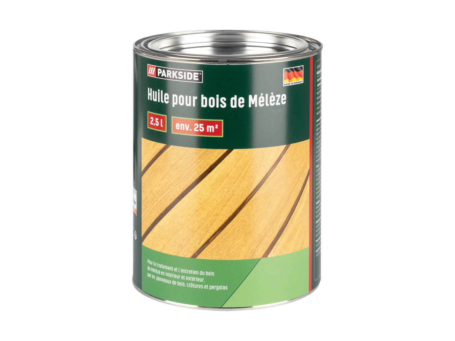 Huile pour bois , le prix 9.99 €
- Usage intérieur et extérieur
- 2,5 L pour ...