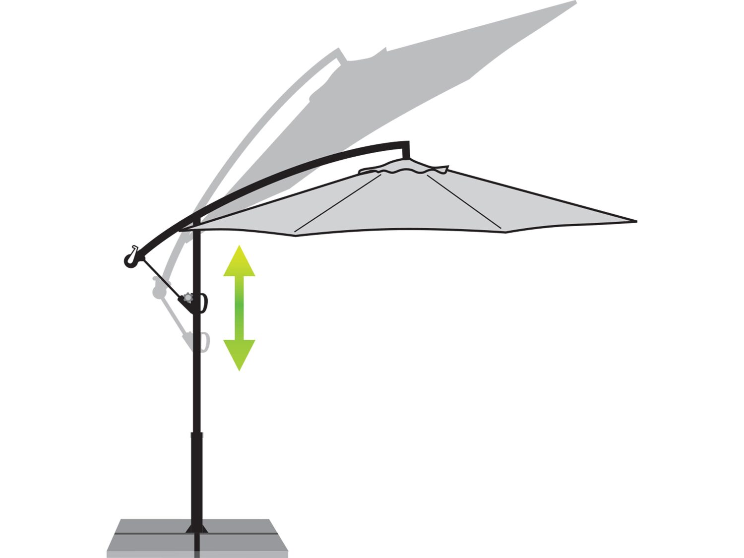 Parasol déporté anthracite ou écru , le prix 69.99 €
- Toile 100 % ...