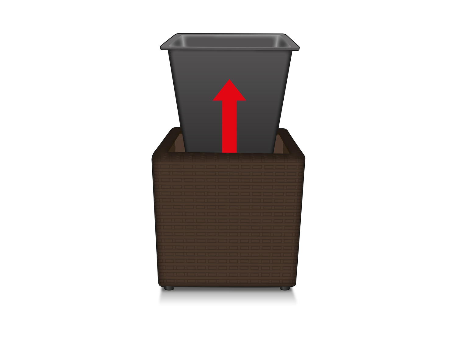 Cache-pot tressé marron , le prix 9.89 €
- Env. 28 x 28 x 28 cm
- Cadre intérieur ...
