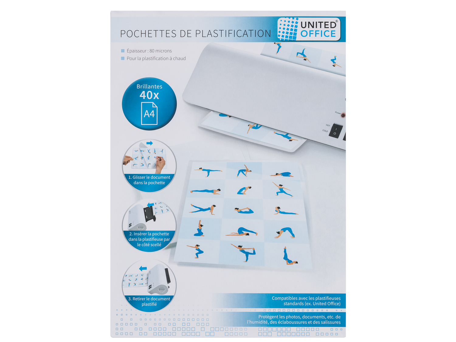 Pochettes de plastification A3, A4, A5 , le prix 3.49 €
- Pour la plastification ...