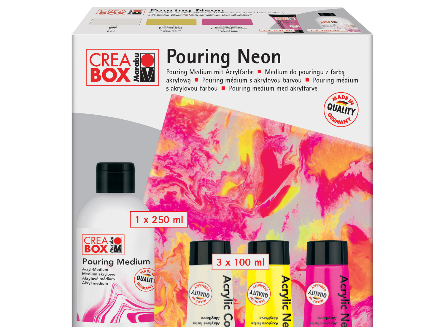 Set de pouring , le prix 9.99 €
- Peinture acrylique crémeuse à base d'eau
Au ...