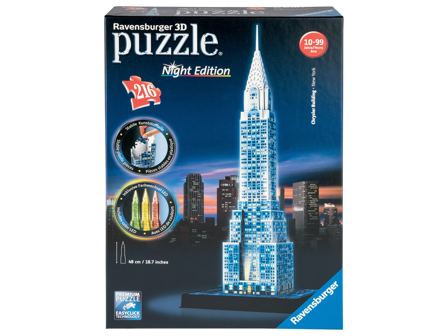 Puzzle 3D lumineux , le prix 17.99 €
- Pièces de puzzle numérotées ...