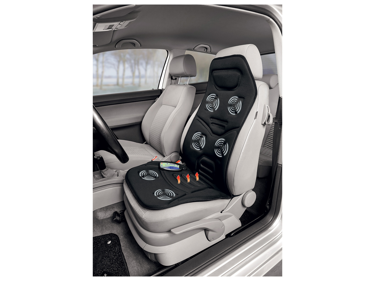 Couvre-siège massant , le prix 21.99 € 
Fonction 2 en 1 :
- 1. Massage relaxant
- ...