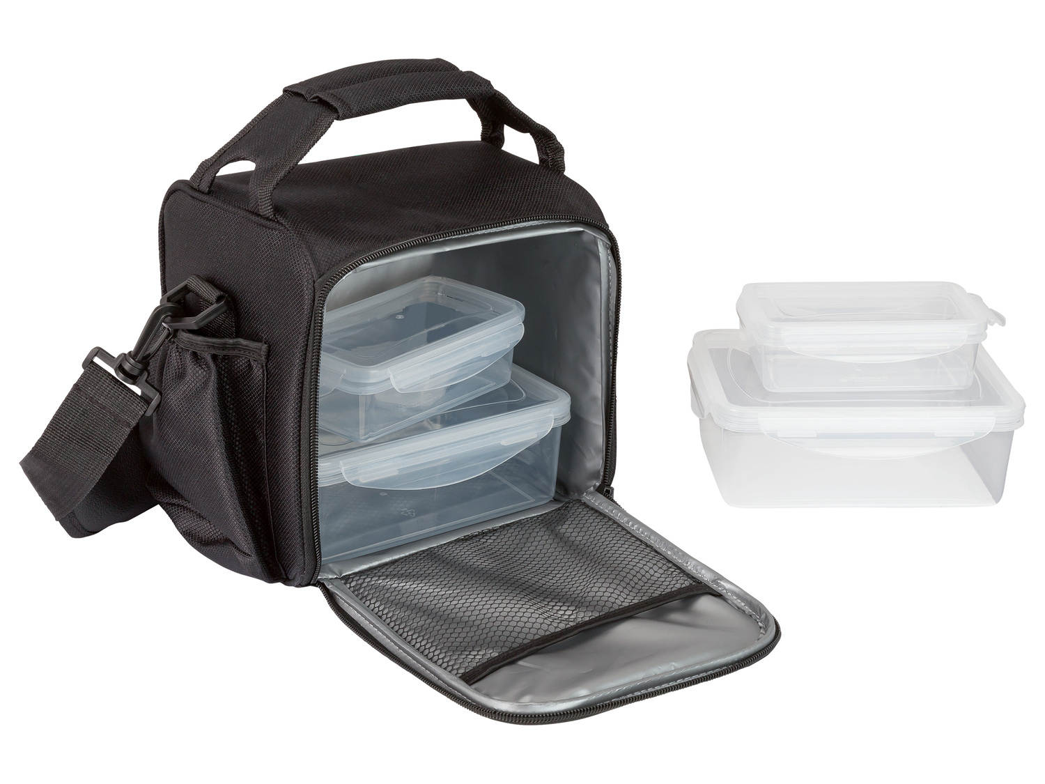 Sac isotherme avec boîtes repas , le prix 8.99 €
- Env. 20,5 x 20 x 18 cm (l ...