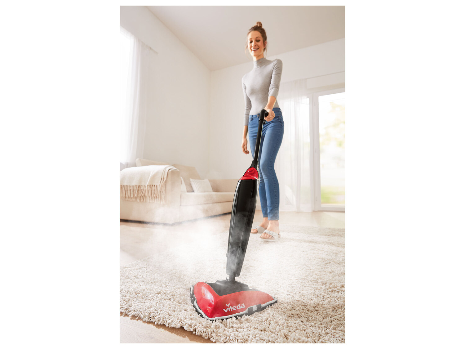 Balai vapeur avec housses microfibre , le prix 59.99 €
- Longueur du ...