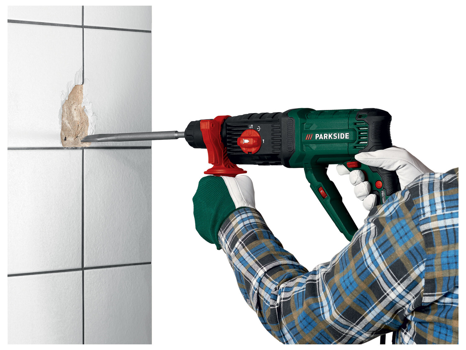 Perforateur burineur Parkside PBH1050C3, le prix 49.99 €
- Sélecteur central ...
