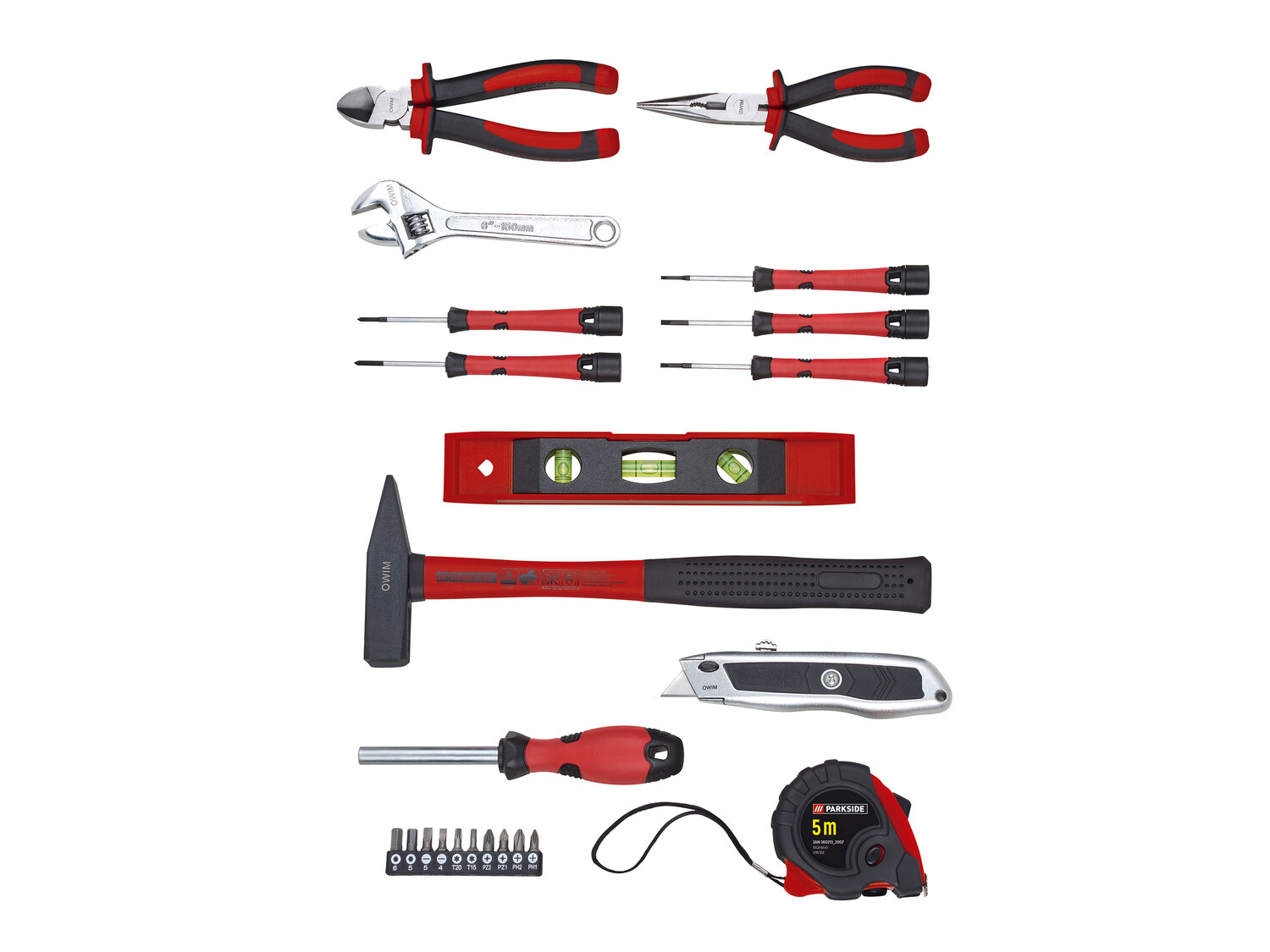 Set doutils Parkside, le prix 24.99 €
- 23 pièces : 1 pince coupante, 1 pince ...