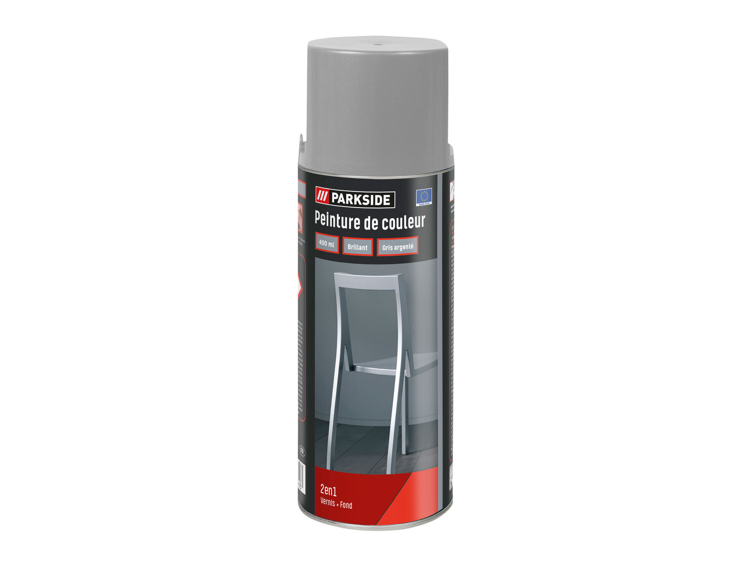 Peinture en spray , le prix 2.49 €
- 2 en 1 : vernis + fond,
- Brillant,
- ...