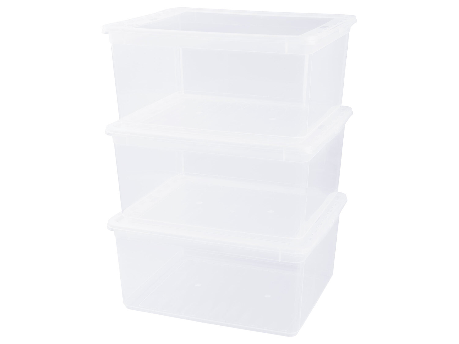 Boîtes de rangement transparentes , le prix 14.99 €
- Set de 8 : 3 x 1,7 ...