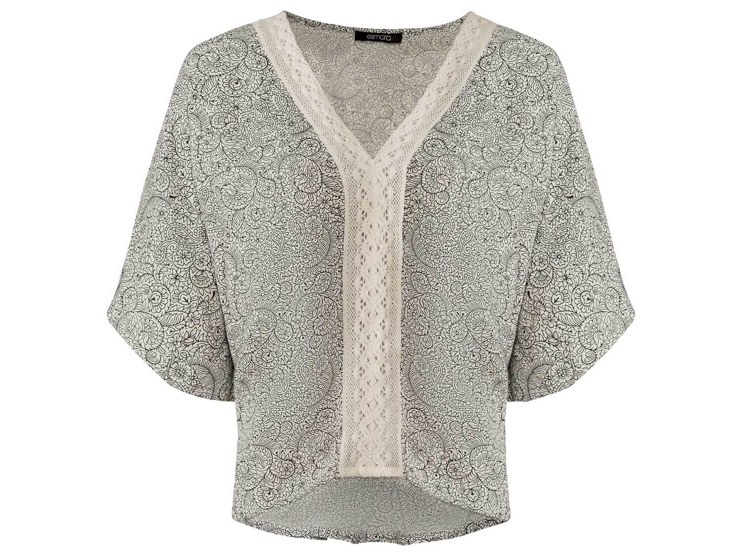 Blouse , le prix 7.99 €
- En viscose écoresponsable
- Du 36 au 48 selon modèle
- ...