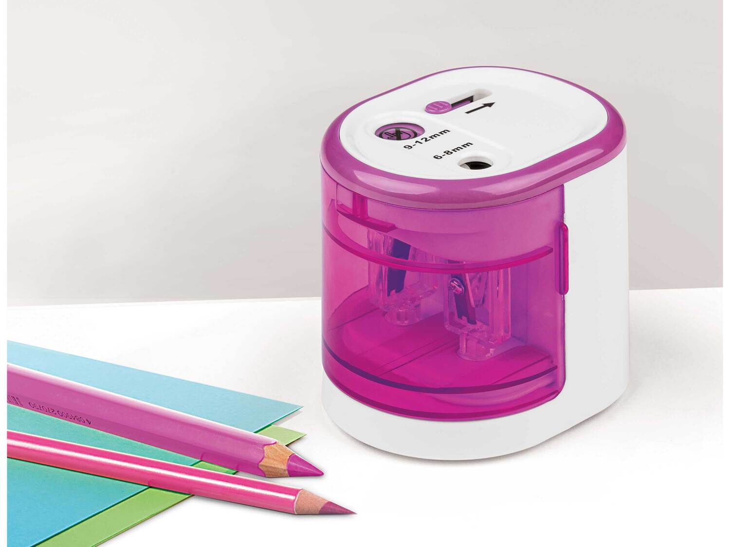 Taille-crayon électrique , le prix 4.99 €
- 2 lames en acier carbone ...