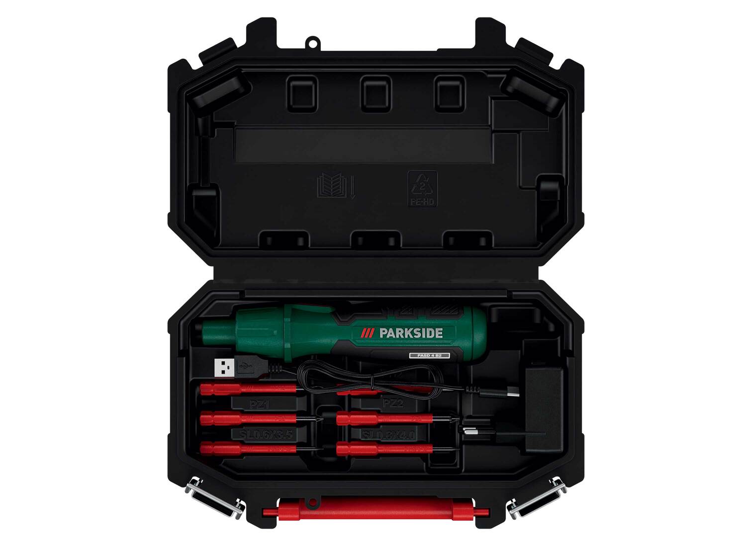 Tournevis électrique sans fil , le prix 17.99 €
- Env. 4 V (1,5 Ah)
- 6 embouts ...