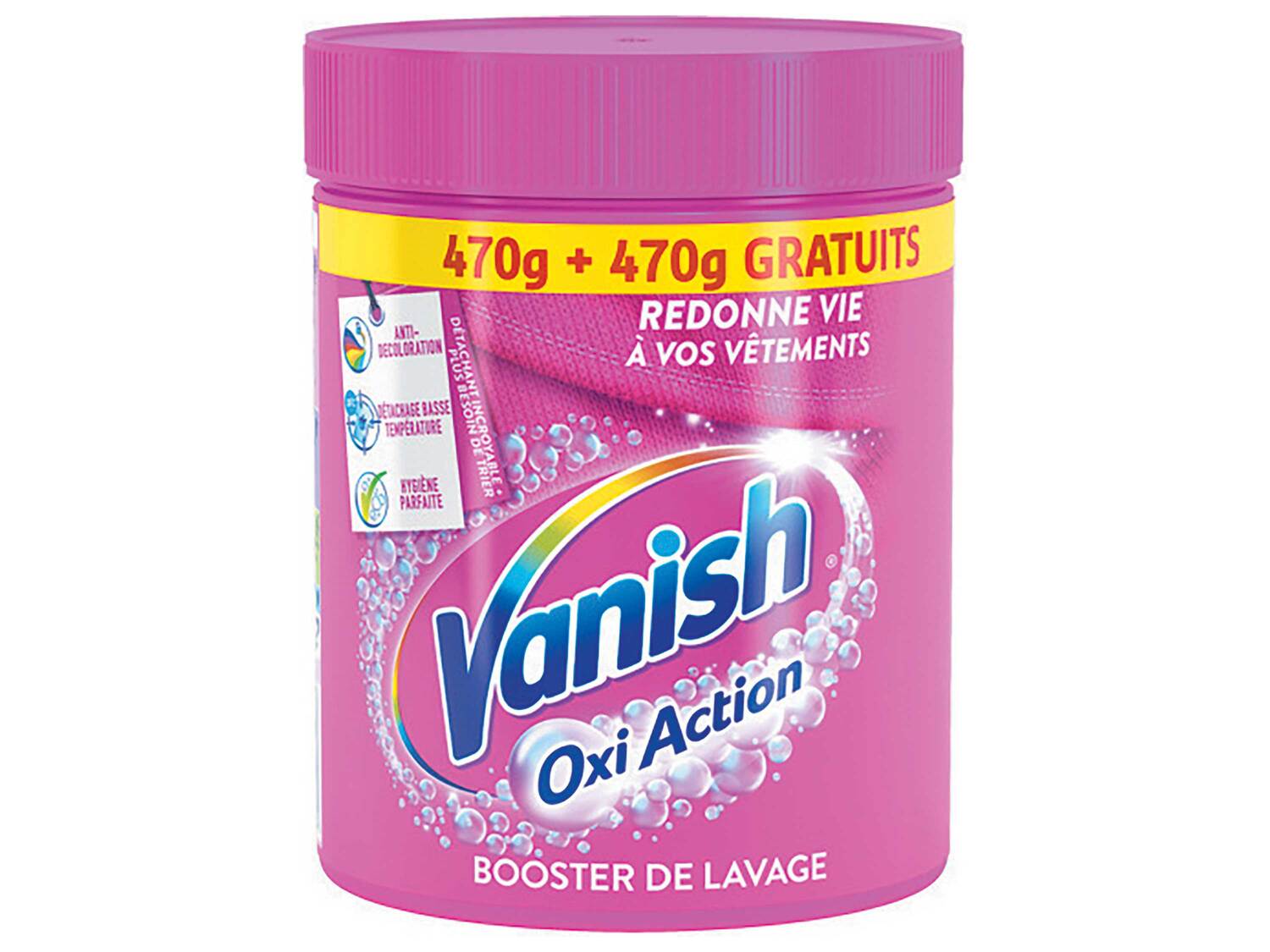 Vanish détachant Oxi Action poudre , le prix 4.69 €
- 470 g + 470 g GRATUITS
- ...