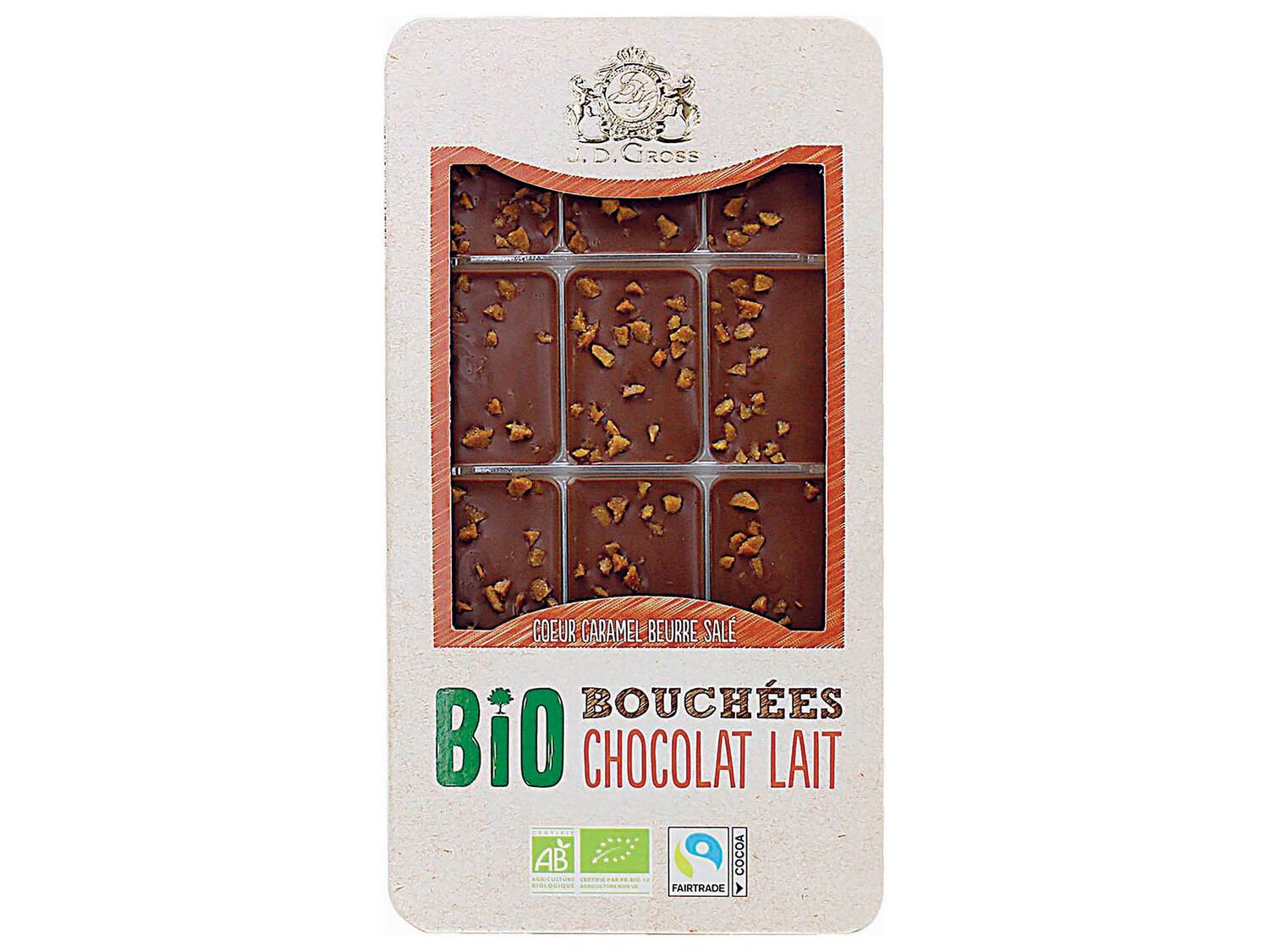 Bouchées de chocolat Bio , le prix 2.29 €
- Au choix : chocolat noir ...