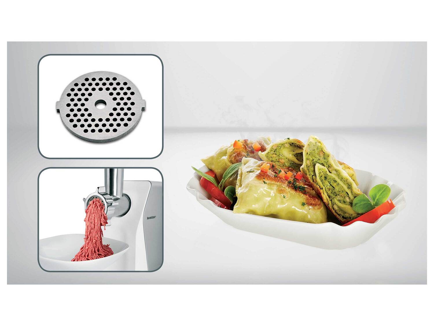 Hachoir à viande , le prix 39.99 €
- 350 W
- Hache env. 1 kg de viande par ...