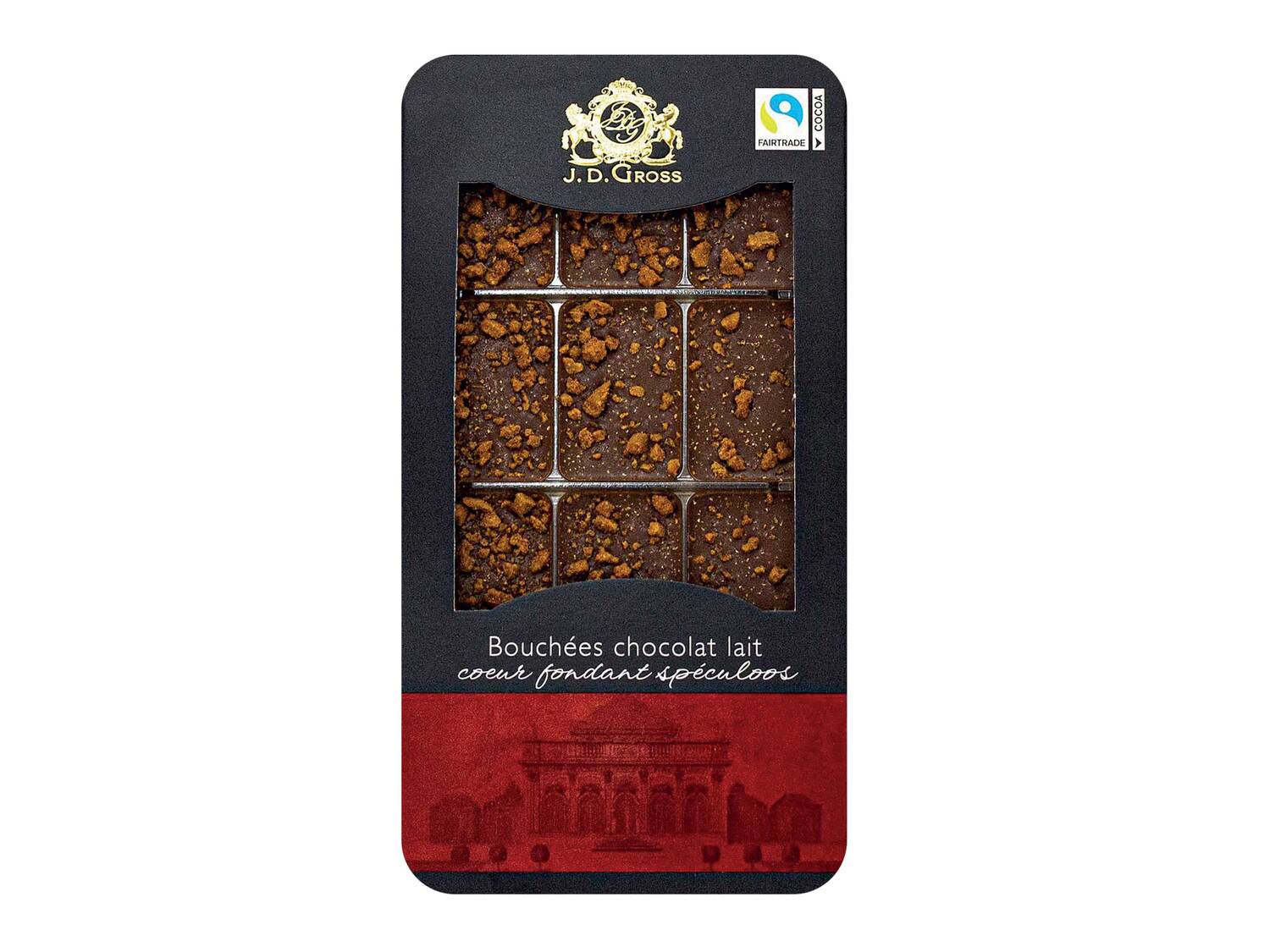 Chocolat en bouchées , le prix 1.89 €
- Au choix : chocolat lait-praliné, ...