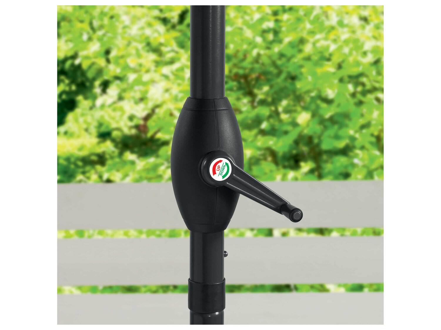 Parasol , le prix 39.99 €
- Env. 249 x 294 cm (h x Ø)
- Manivelle ...