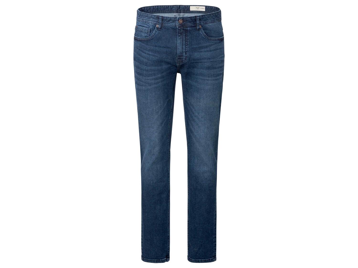 Jean , le prix 11.99 € 
- Du 38 au 48 selon modèle
- Ex. 98 % coton et 2 % ...