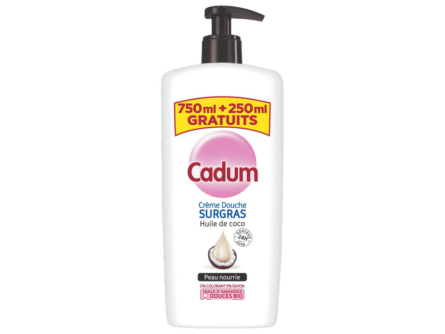 Cadum gel douche , le prix 3.89 €
- 750 ml + 250 ml OFFERTS
- Variétés ...