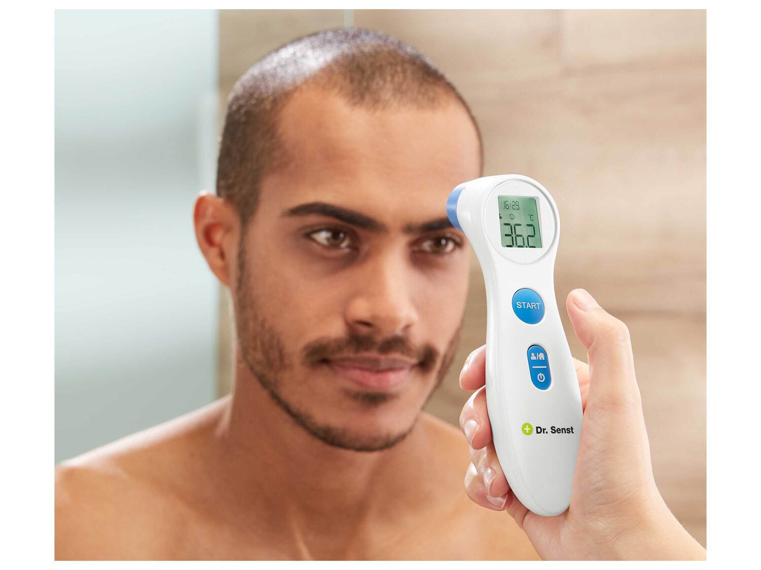 Thermomètre frontal infrarouge , le prix 17.99 €
- Mesure de la température ...