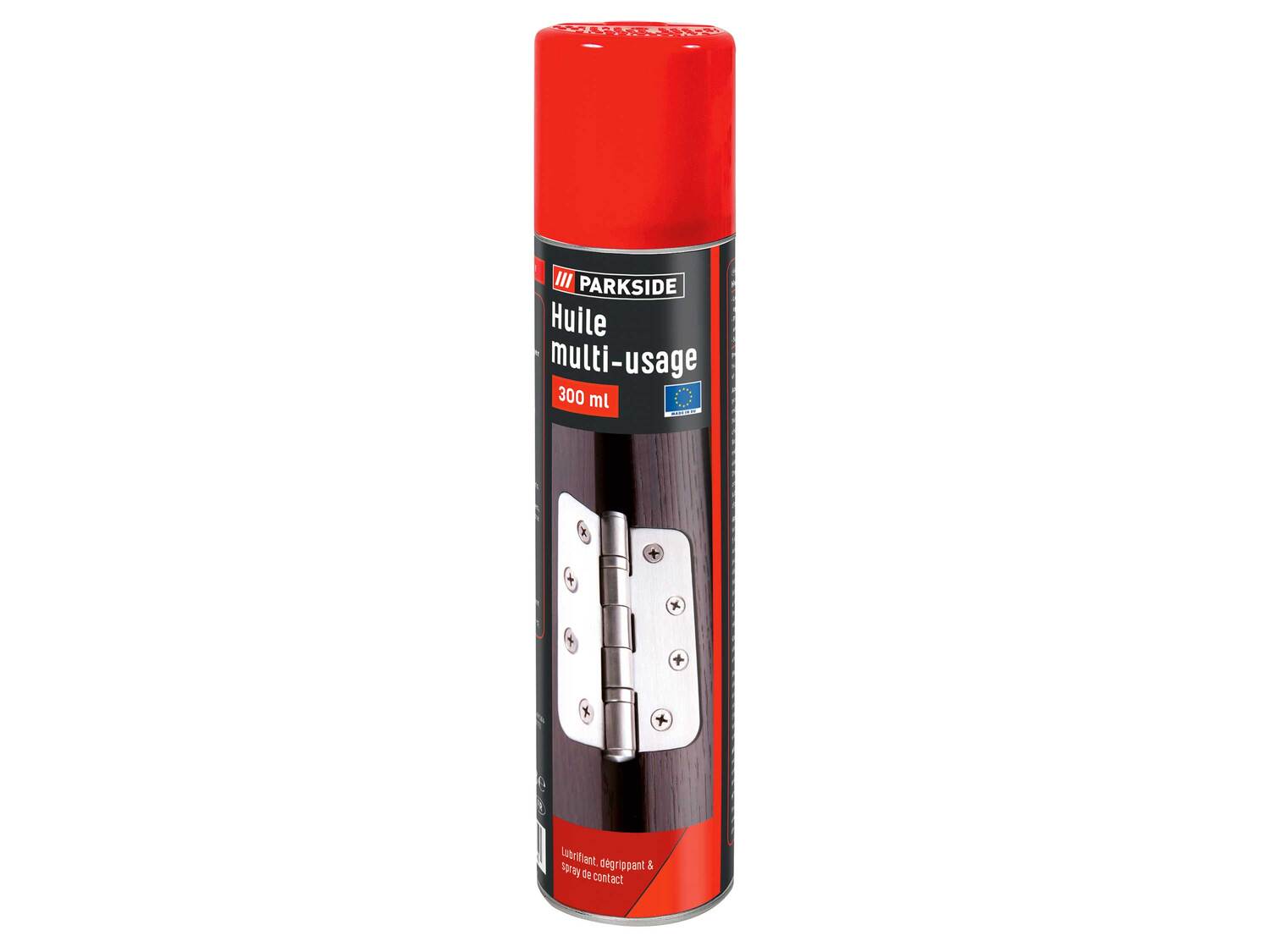 Lubrifiant , le prix 2.99 €
- Au choix :
- Huile graphitée
- Huile multi-usage
- ...