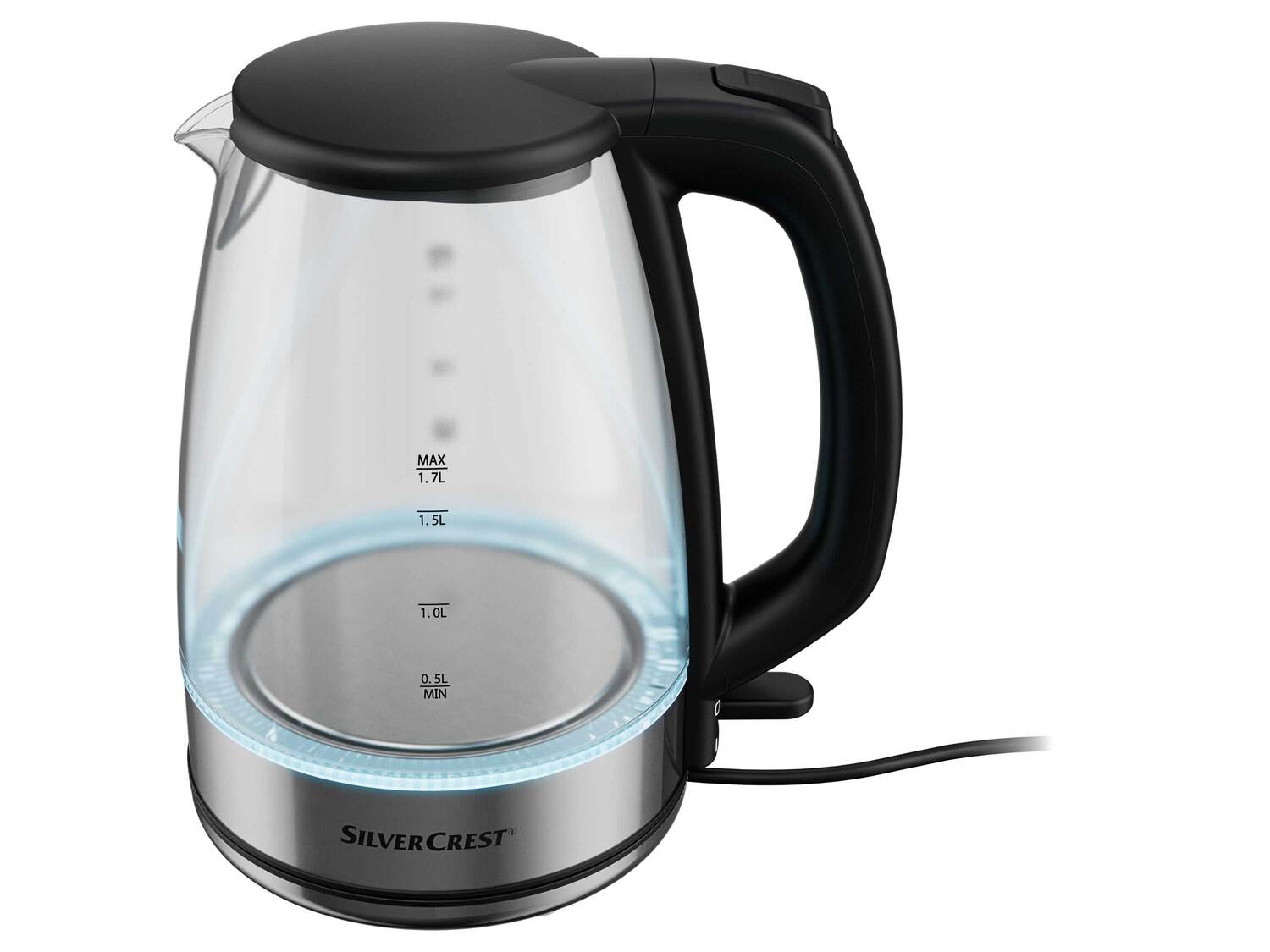 Bouilloire en verre , le prix 24.99 € 
- 2 520 - 3 000 W
- Max. 1,7 L
- Variation ...