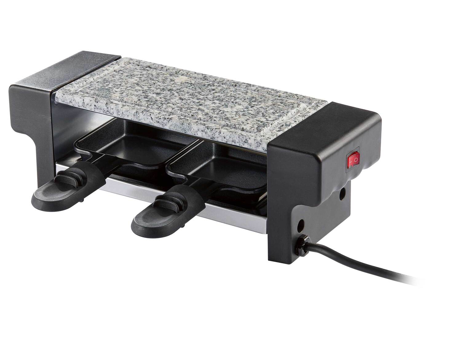 Raclette-gril , le prix 14.99 €
- 350 W
- Plaque de gril amovible en ...