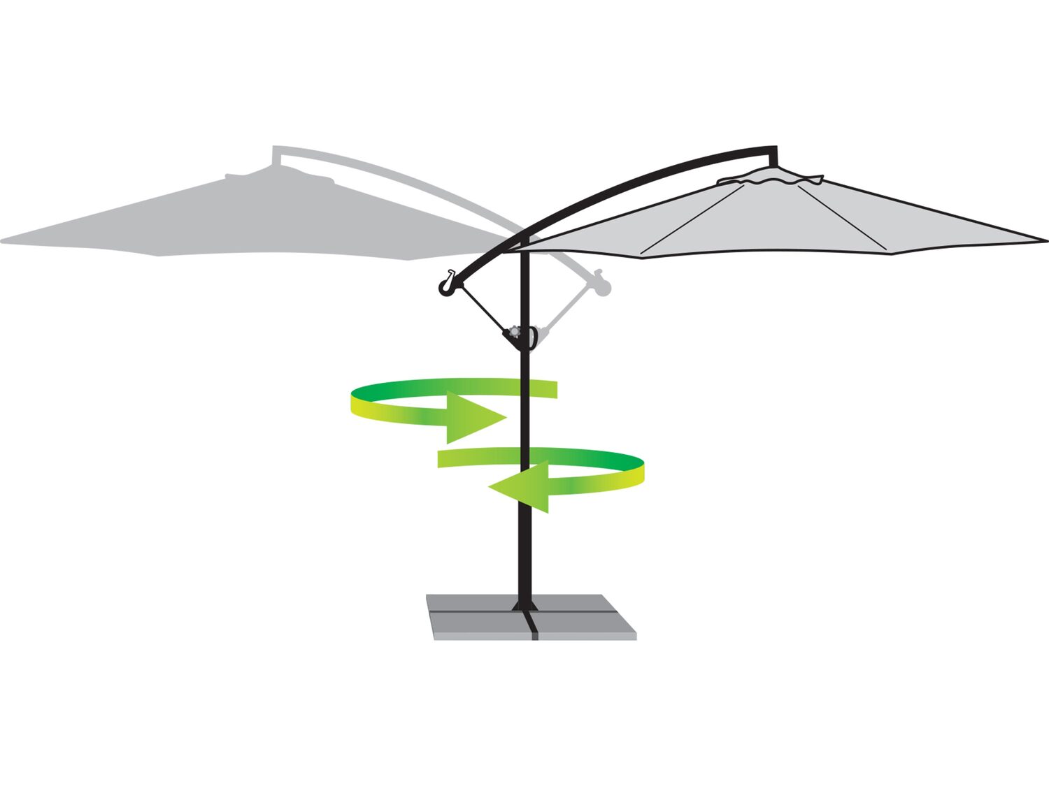 Parasol déporté anthracite ou écru , le prix 69.99 €
- Toile 100 % ...