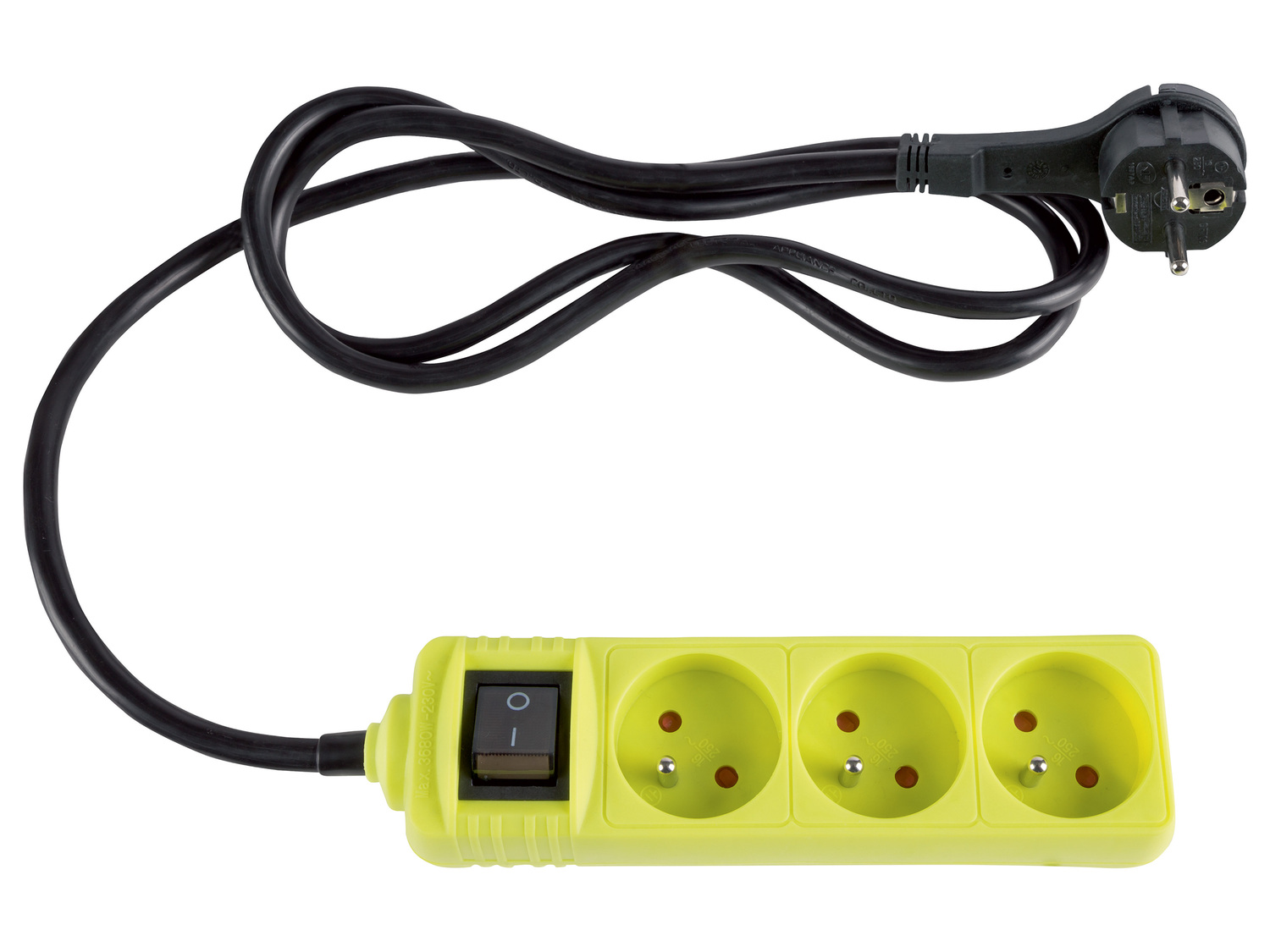 Bloc multiprise 3 prises , le prix 3.99 €
- Fiche plate : se glisse facilement ...