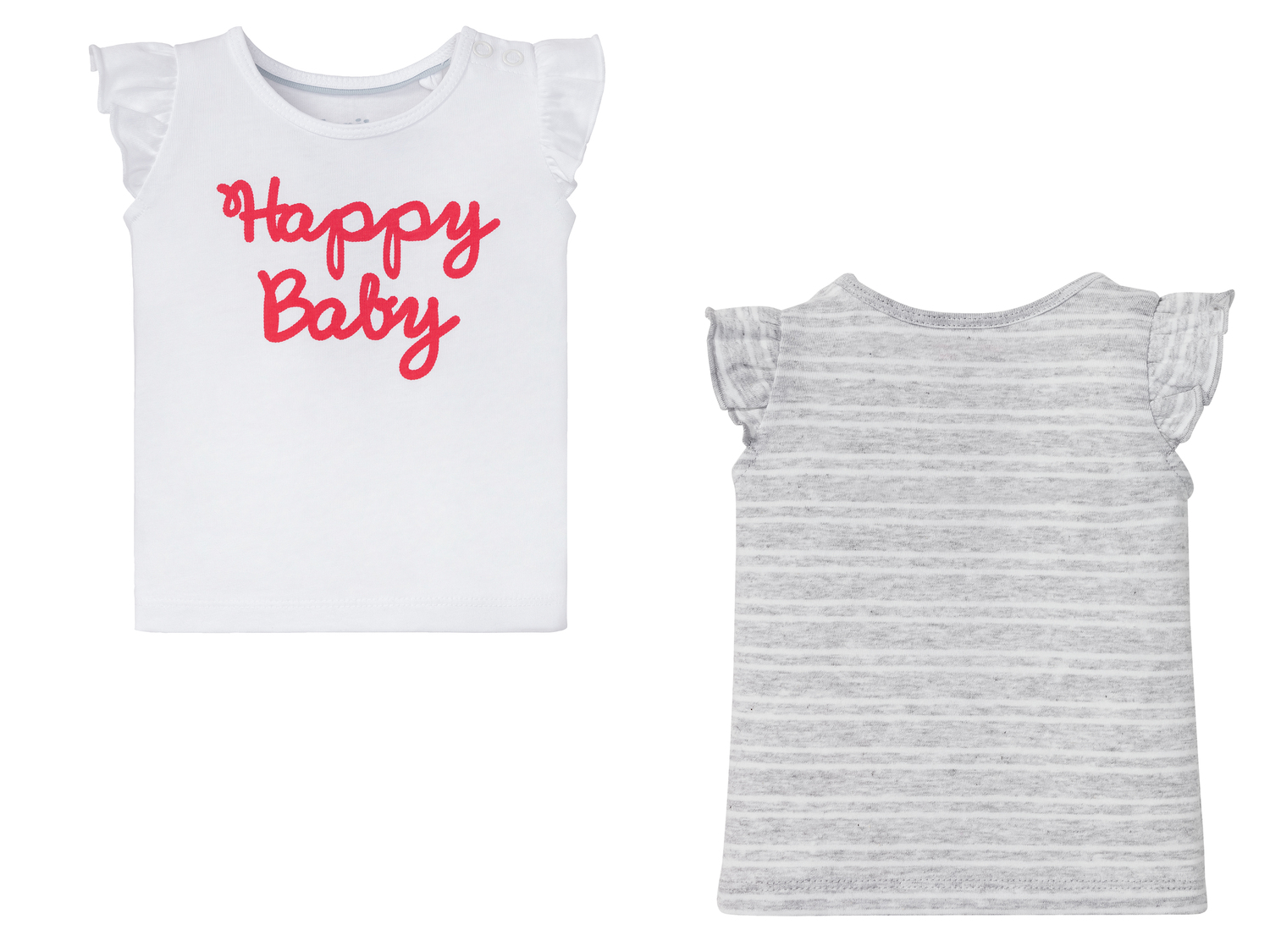 T-shirts bébé en coton bio , le prix 3.99 €
- Lot de 2
- Du 2-6 mois (62-68 ...