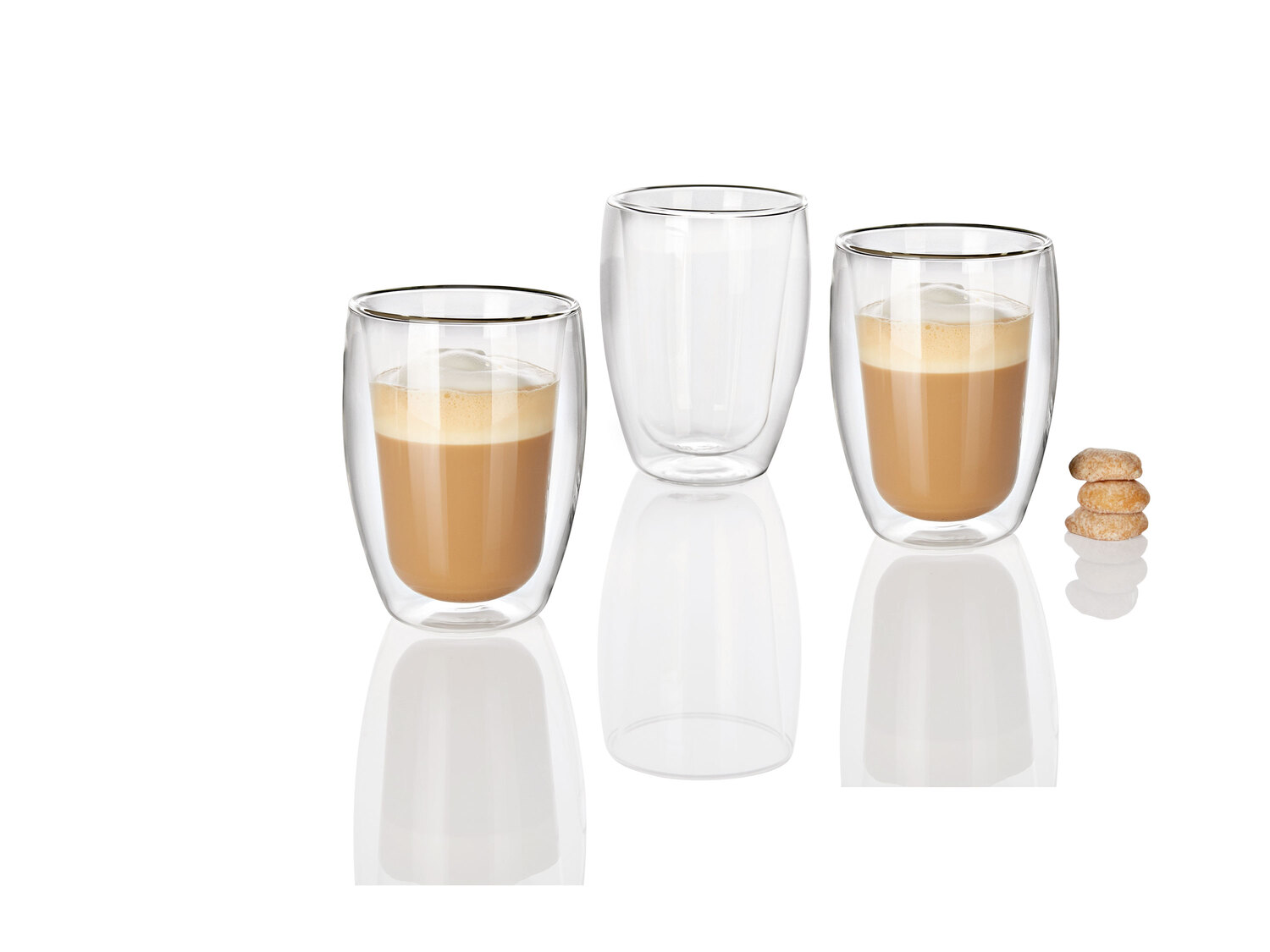 Verres à double paroi , le prix 6.99 €
- Au choix :
- Pour latte macchiato, ...