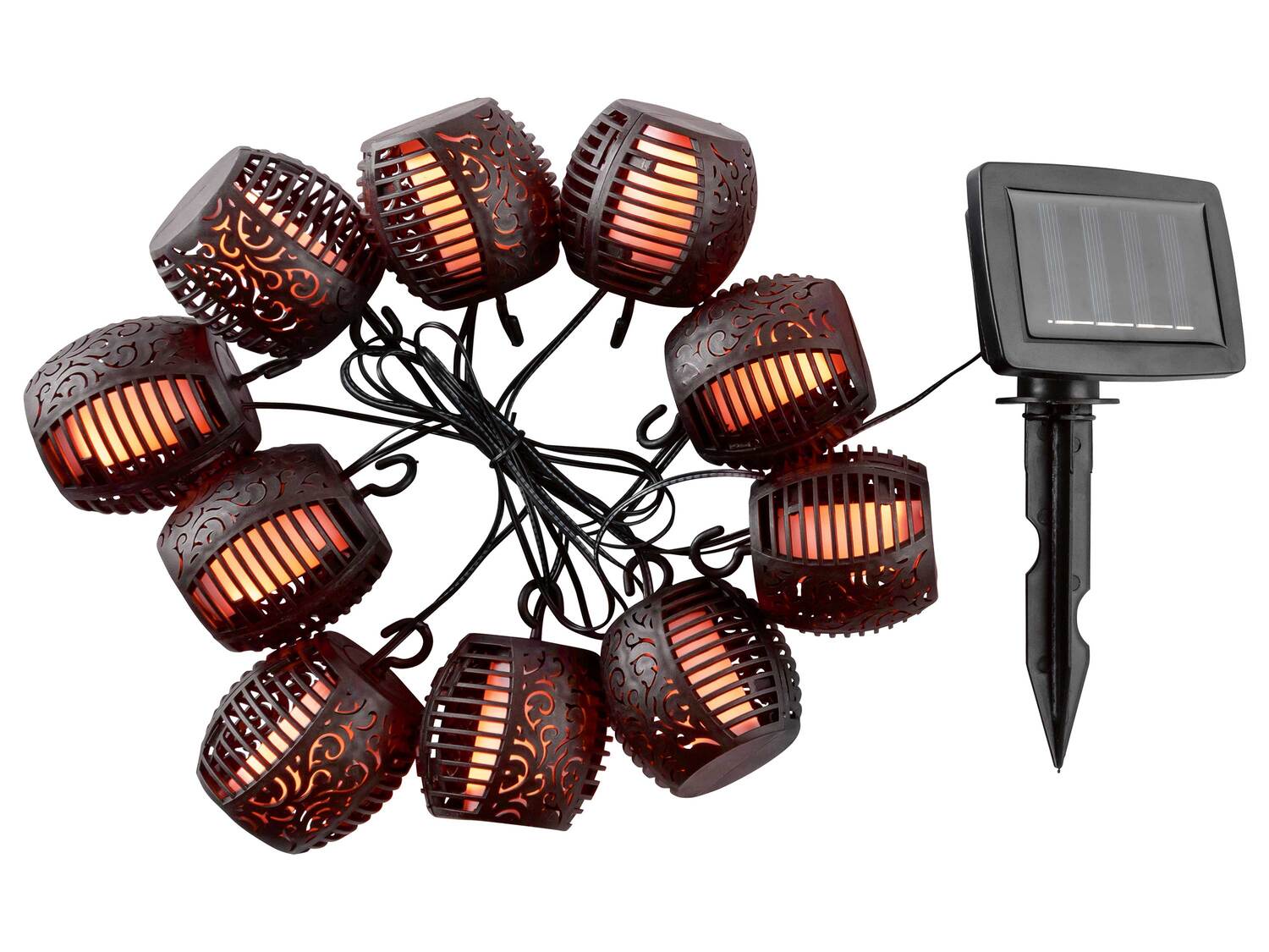Guirlande lumineuse solaire , le prix 11.99 €
- 10 mini-lampions avec ...