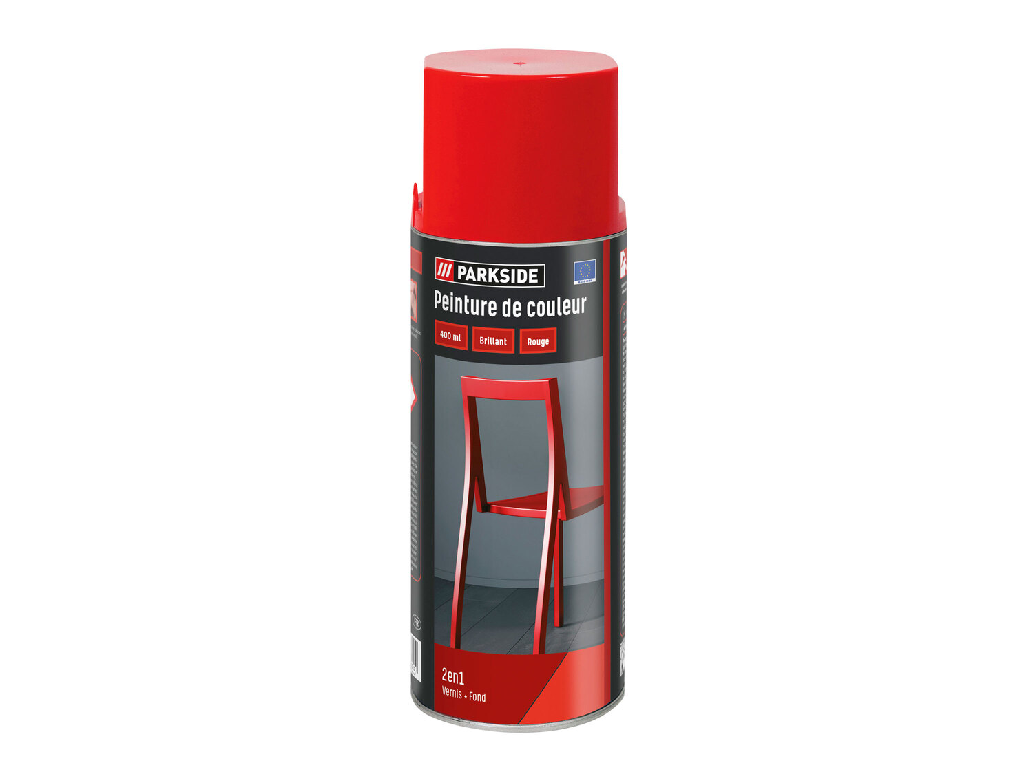 Peinture en spray , le prix 2.49 €
- 2 en 1 : vernis + fond,
- Brillant,
- ...