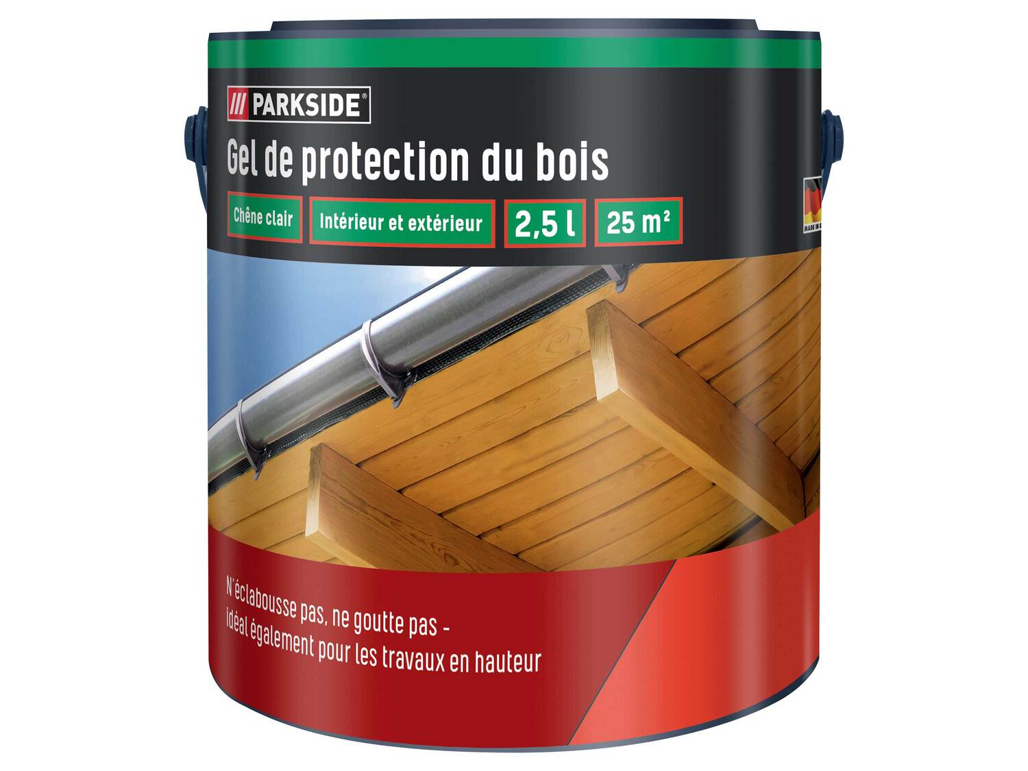 Gel de protection pour bois , le prix 7.99 €
- Env. 2,5 L pour env. 25 m²
- ...