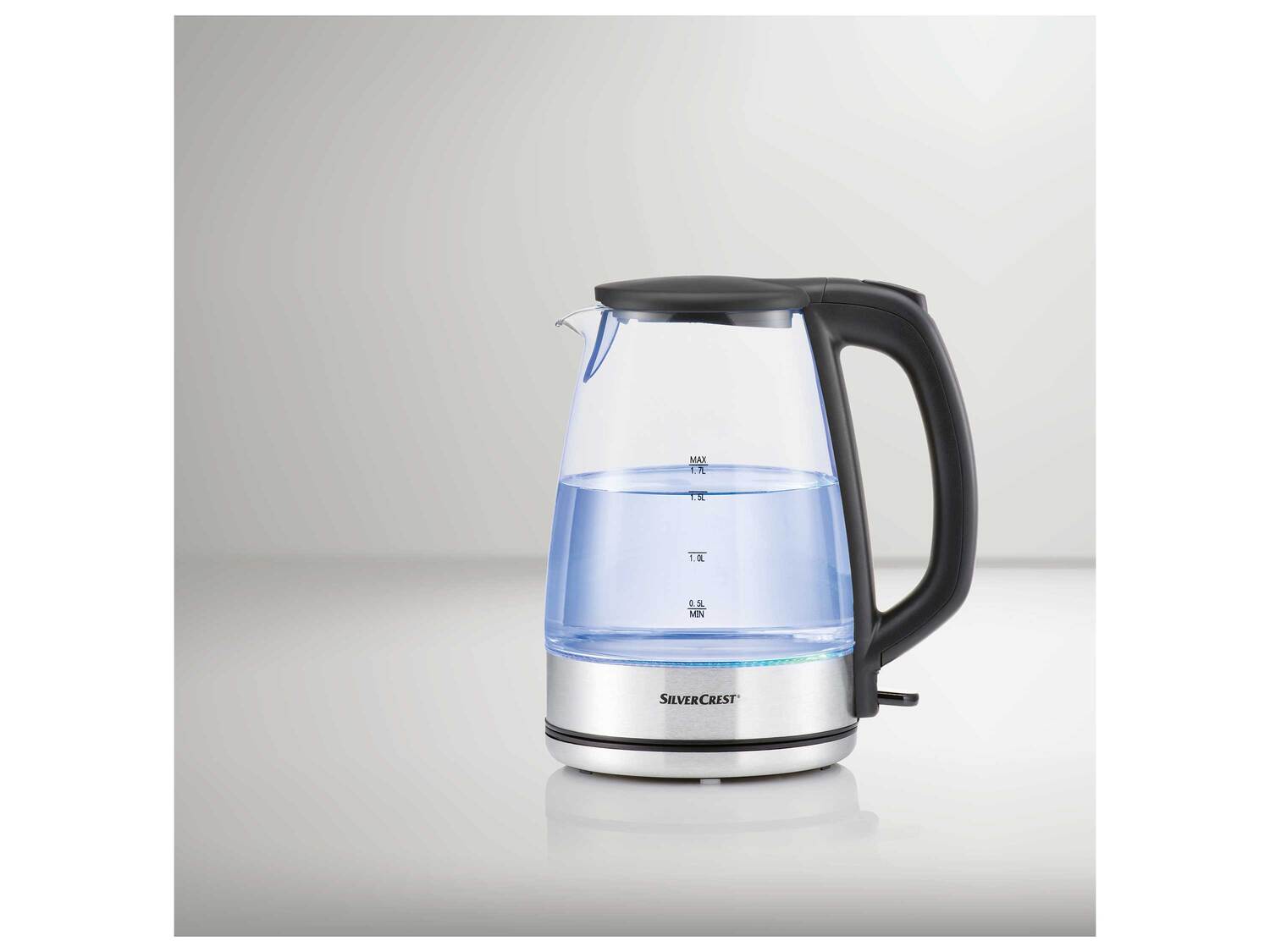 Bouilloire en verre , le prix 24.99 € 
- 2 520 - 3 000 W
- Max. 1,7 L
- Variation ...