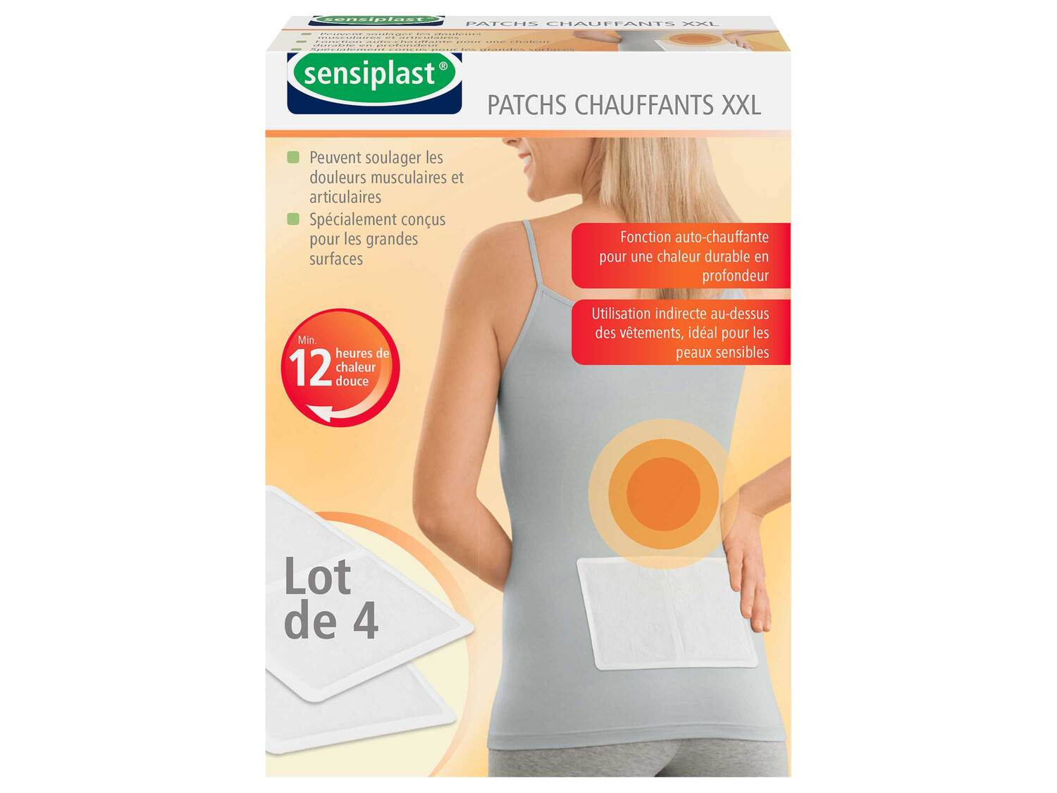 Ceintures ou patchs chauffants , le prix 3.99 €
- Au choix :
- Patchs chauffants ...